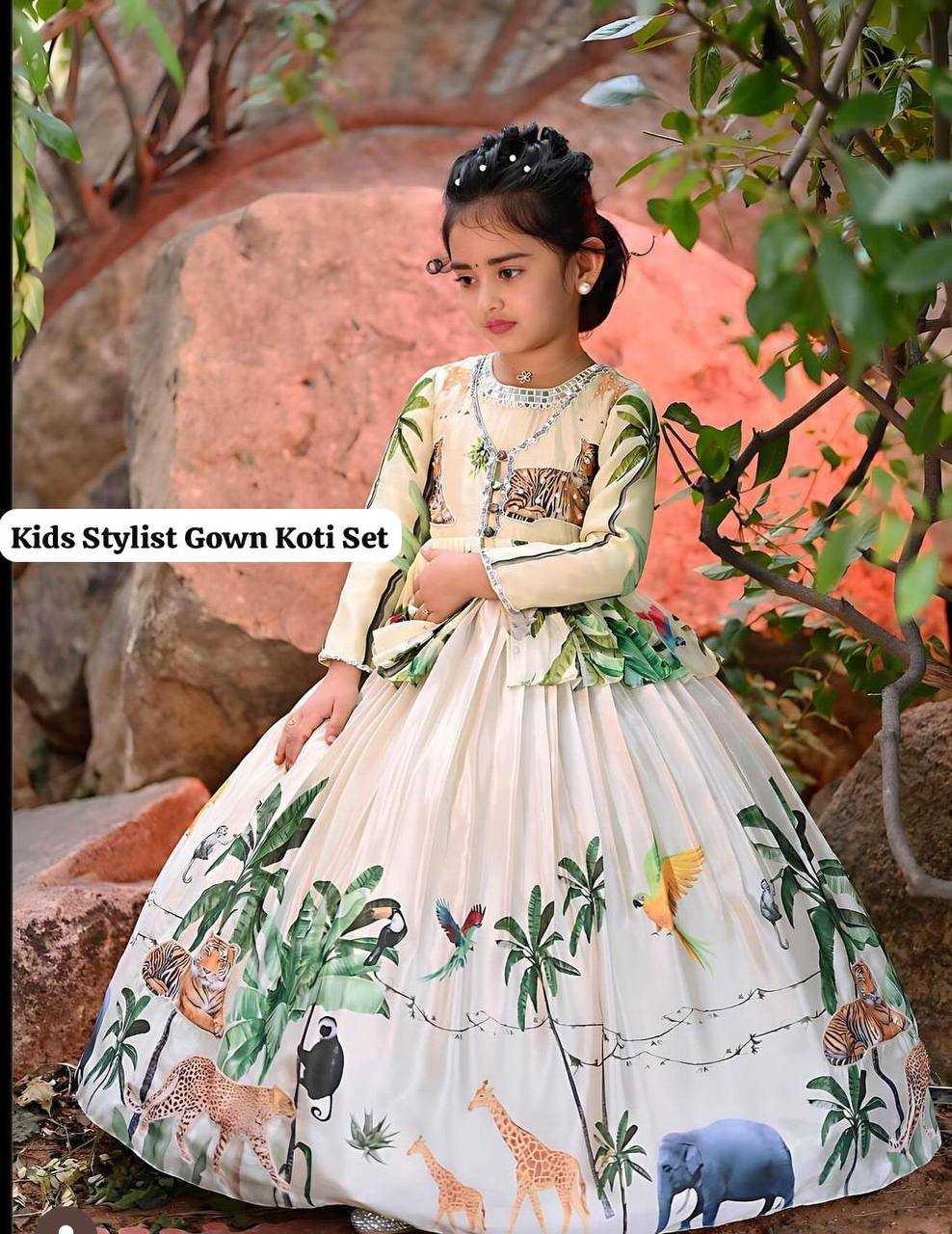 Chinon Silk Kids Gowns – Stylish Ethnic Wear for Girls