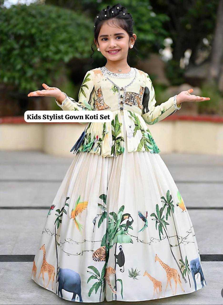 Chinon Silk Kids Gowns – Stylish Ethnic Wear for Girls