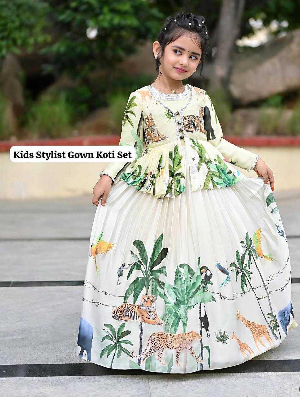 Chinon Silk Kids Gowns – Stylish Ethnic Wear for Girls