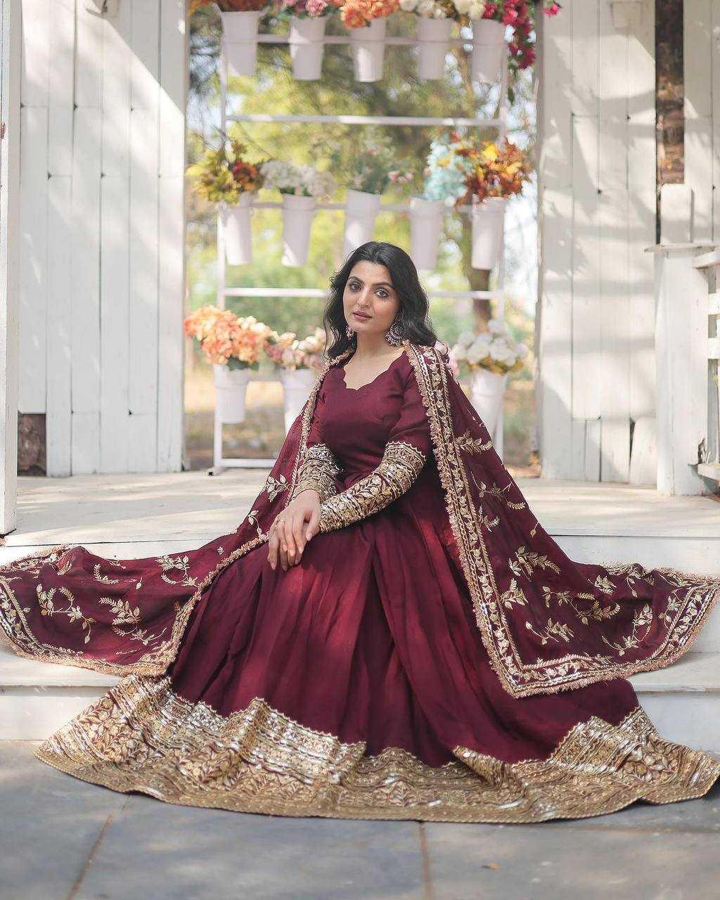 EMBROIDERY ANARKALI PARTY LONG GEORGETTE DIWALI COLLECTIONS GOWNS