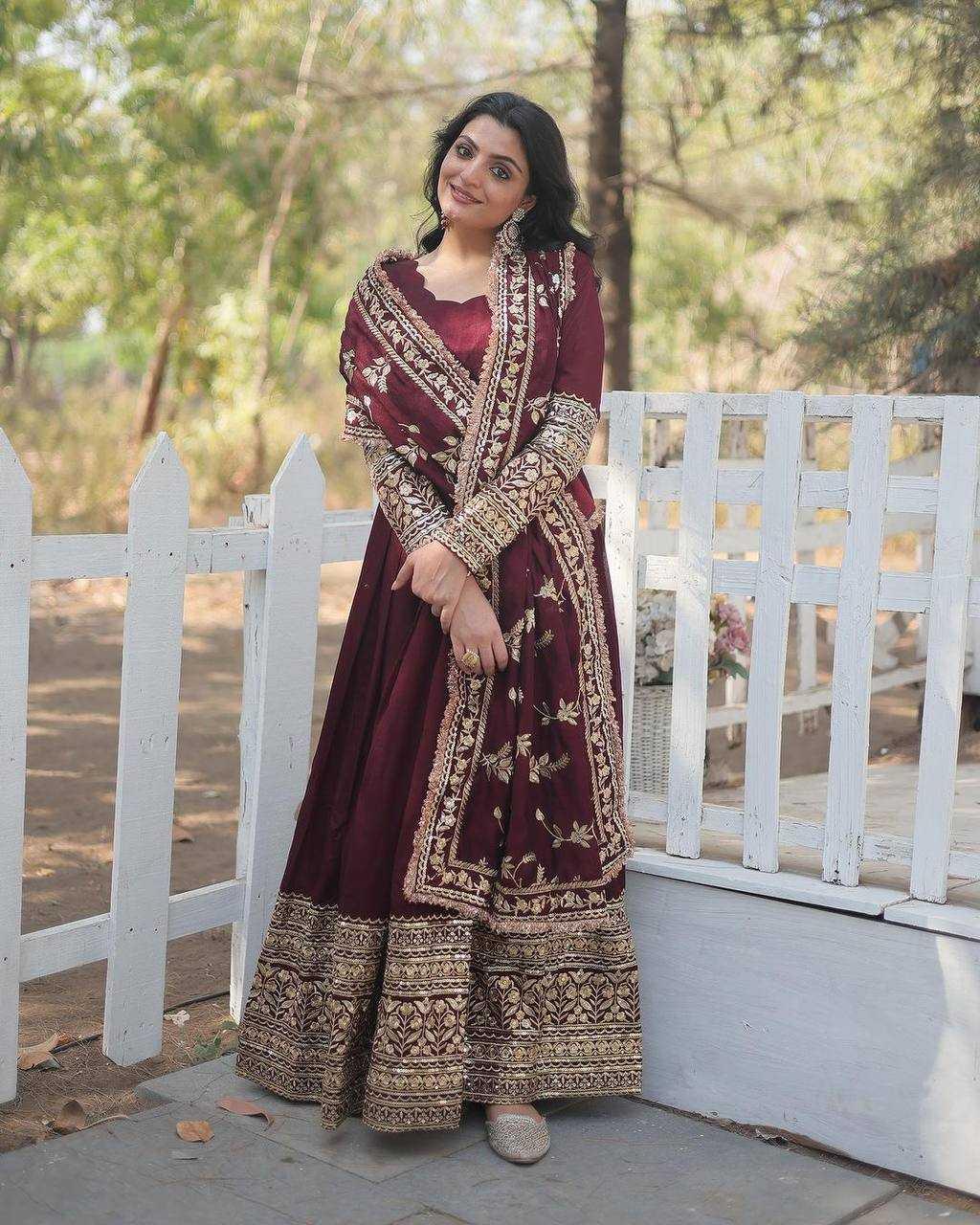 EMBROIDERY ANARKALI PARTY LONG GEORGETTE DIWALI COLLECTIONS GOWNS