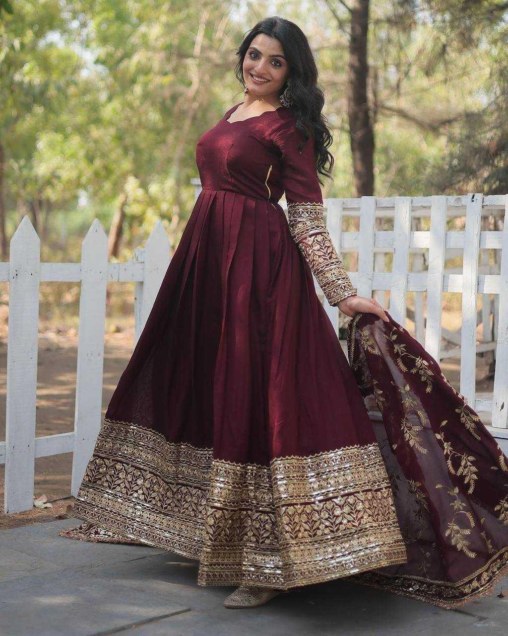 EMBROIDERY ANARKALI PARTY LONG GEORGETTE DIWALI COLLECTIONS GOWNS