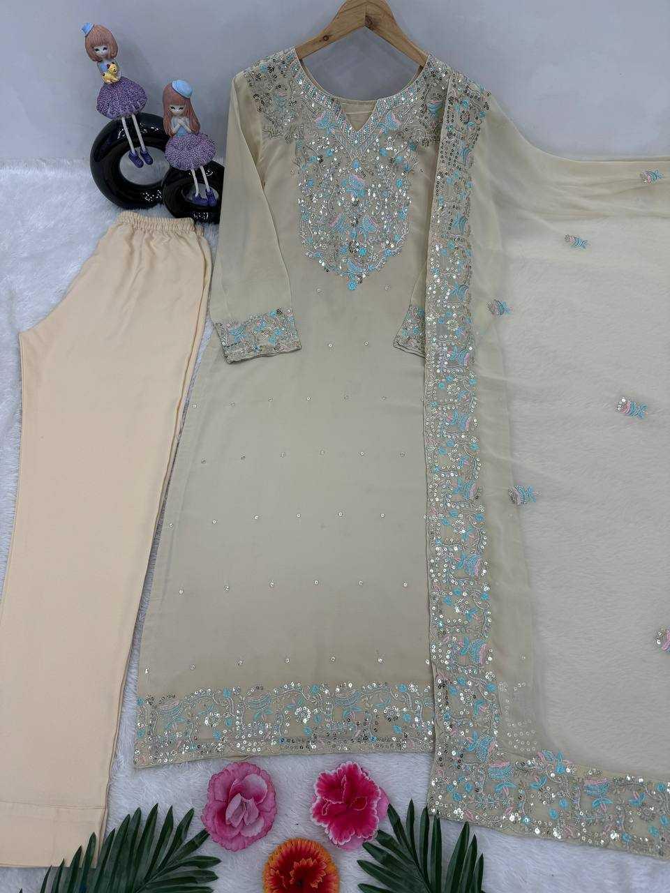 LADIES EMBROIDERED GEORGETTE WEDDING SUITS