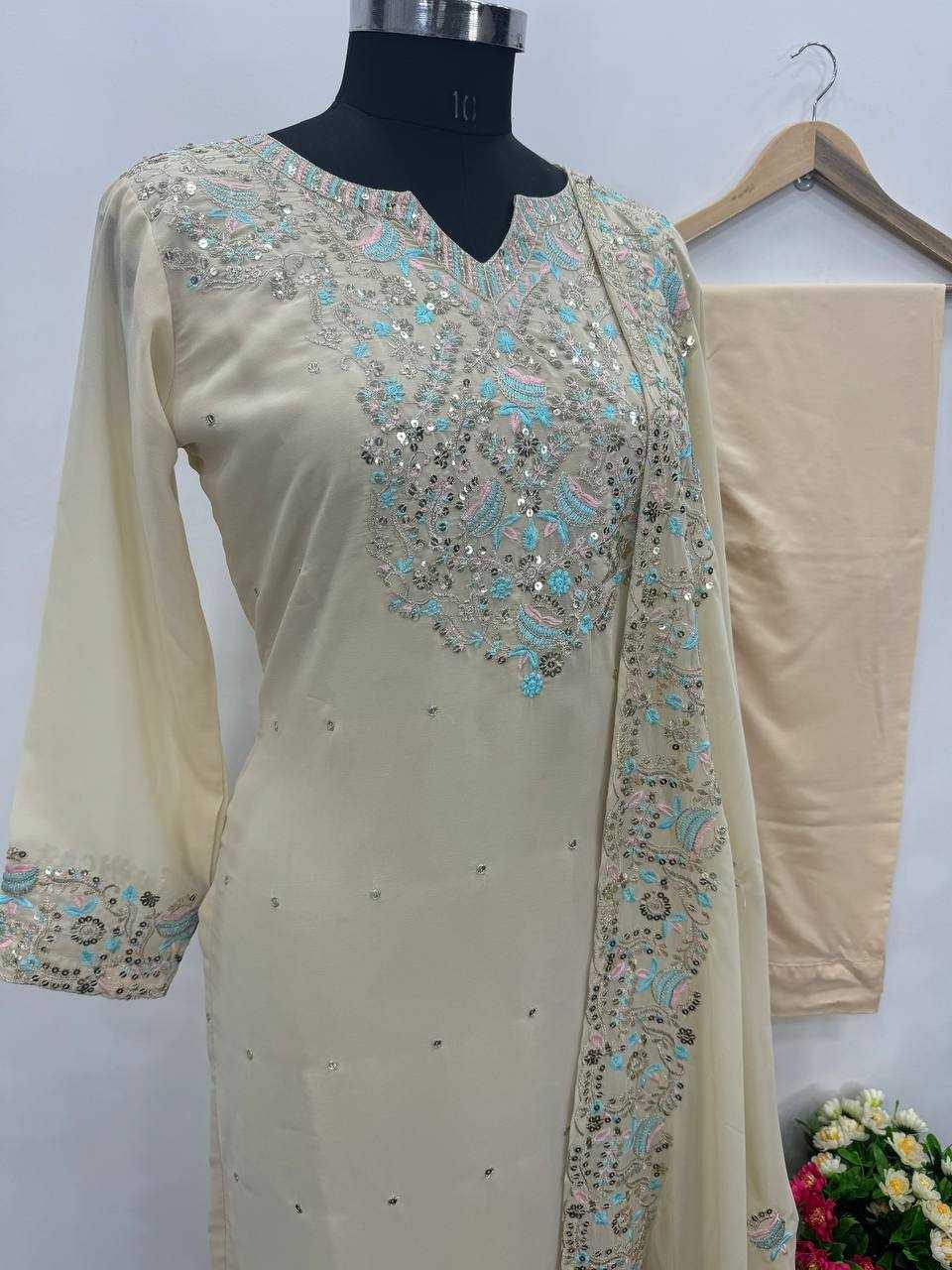 LADIES EMBROIDERED GEORGETTE WEDDING SUITS