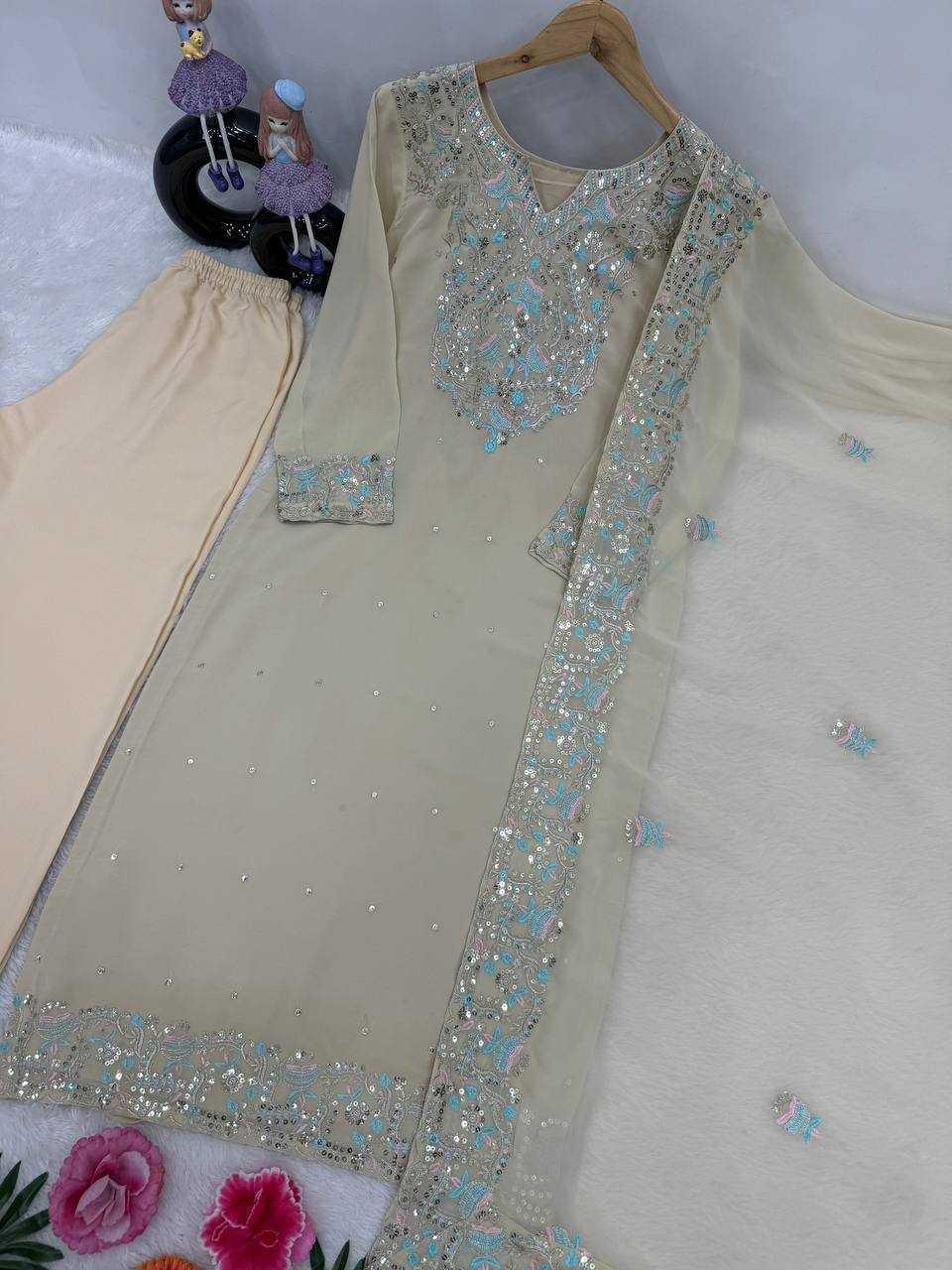 LADIES EMBROIDERED GEORGETTE WEDDING SUITS