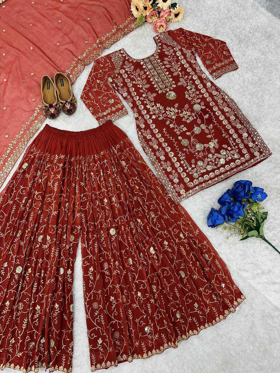 PAKISTANI EMBROIDERY GEORGETTE WEDDING SUITS