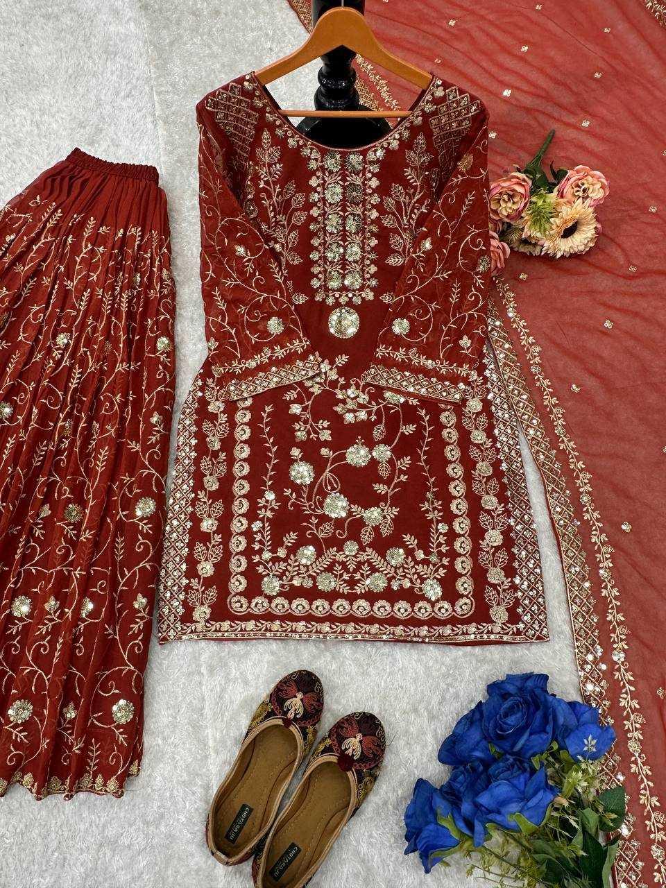 PAKISTANI EMBROIDERY GEORGETTE WEDDING SUITS