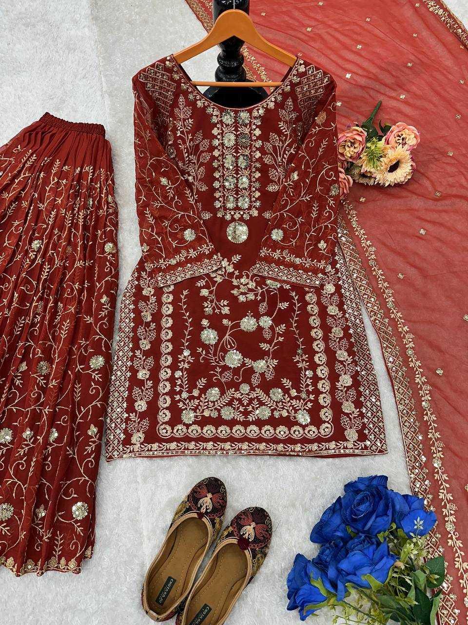 PAKISTANI EMBROIDERY GEORGETTE WEDDING SUITS