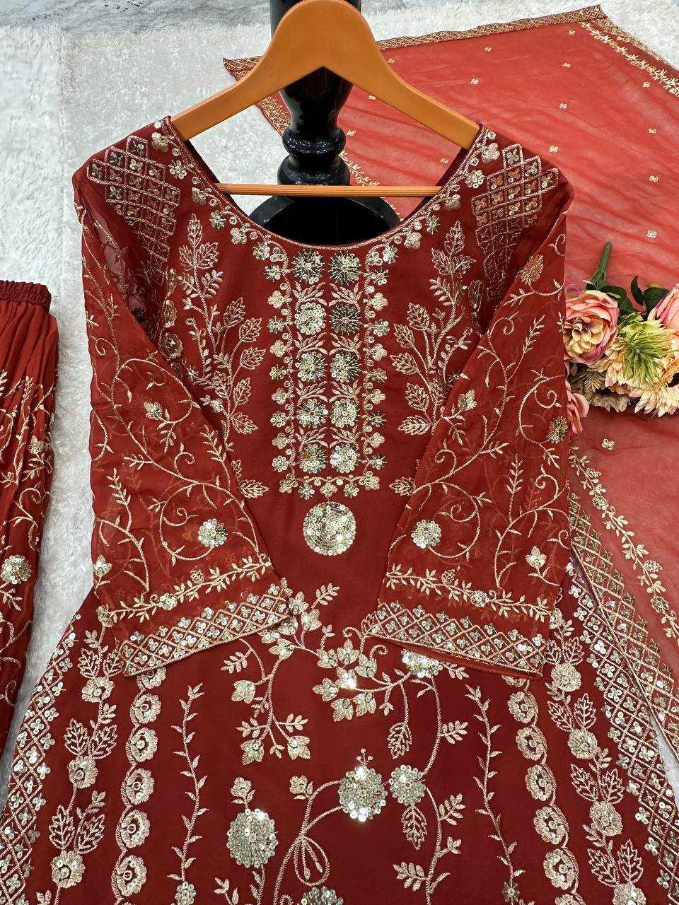 PAKISTANI EMBROIDERY GEORGETTE WEDDING SUITS