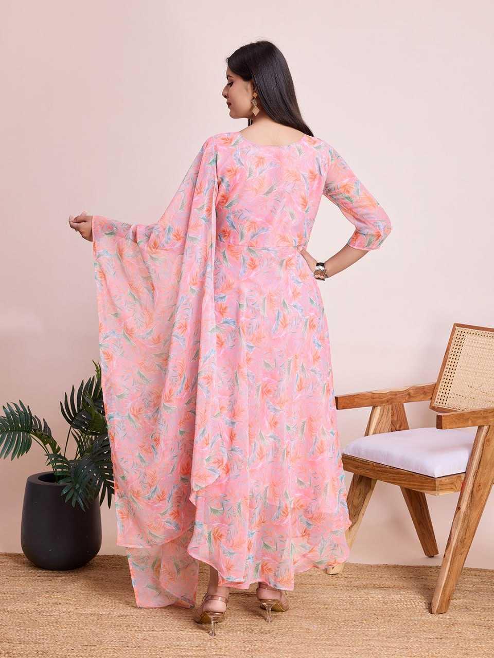 PRINTED ANARKALI LONG GEORGETTE GOWNS