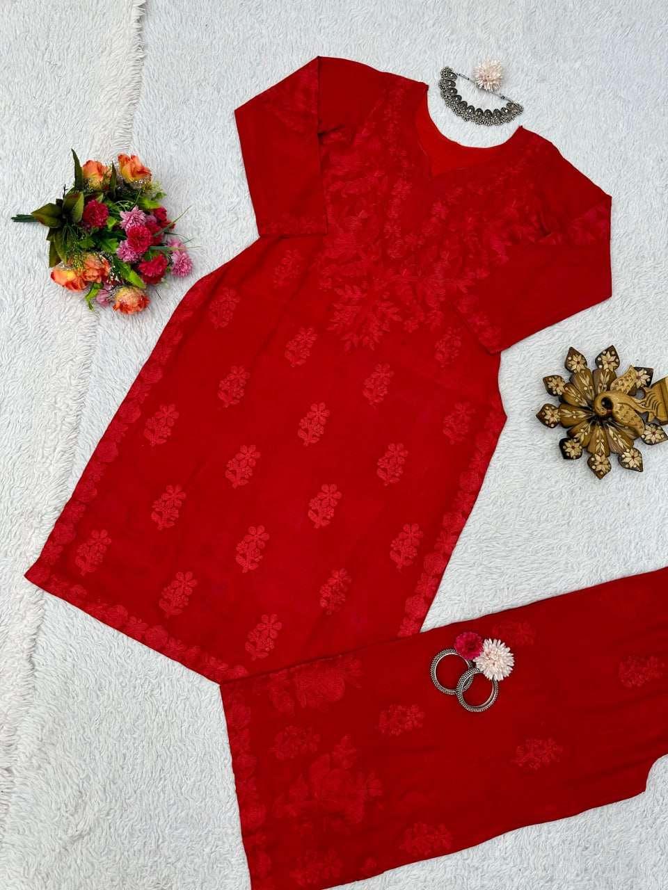 PARTY WEAR RAYON KURTIS WITH BOTTOM FANCY