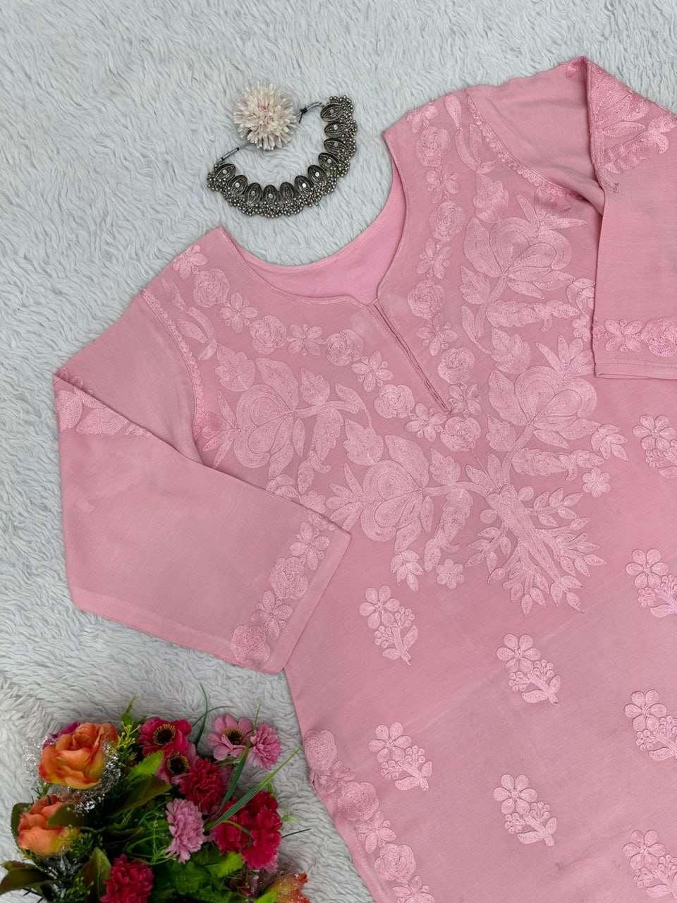 PARTY WEAR RAYON KURTIS WITH BOTTOM FANCY