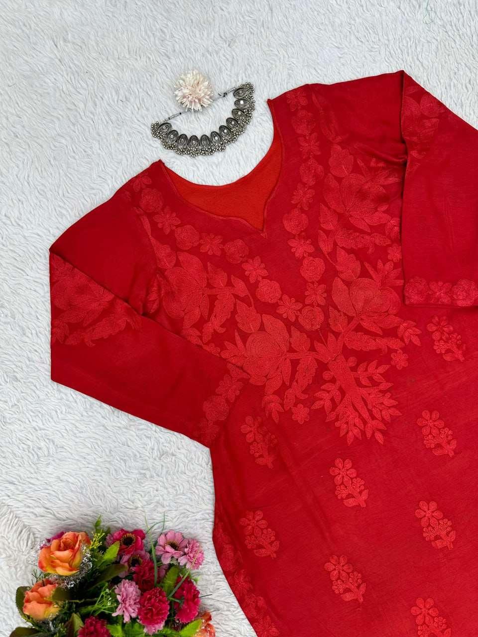 PARTY WEAR RAYON KURTIS WITH BOTTOM FANCY