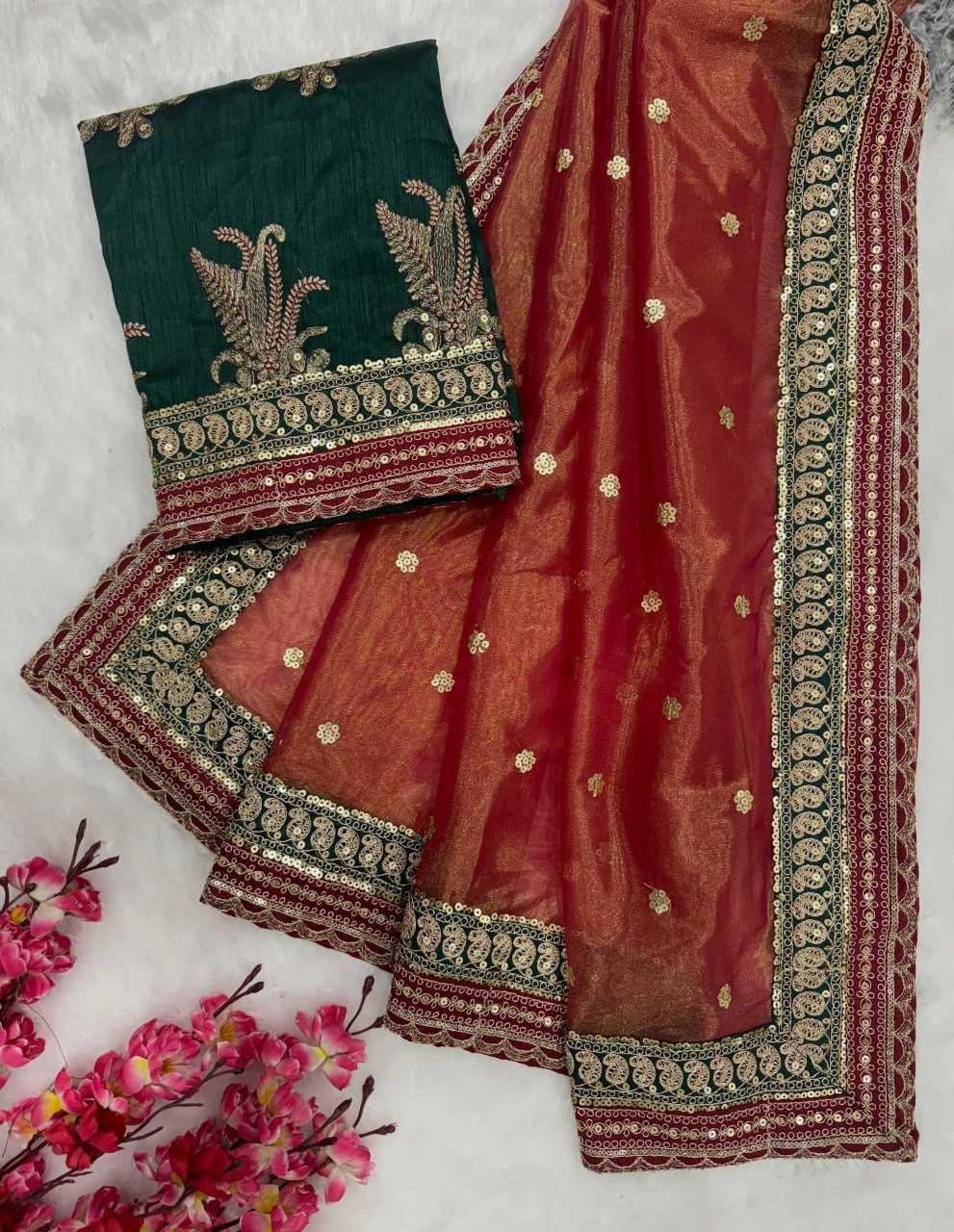 PARTY WEAR FANCY DIWALI SEQUENCE SAREES