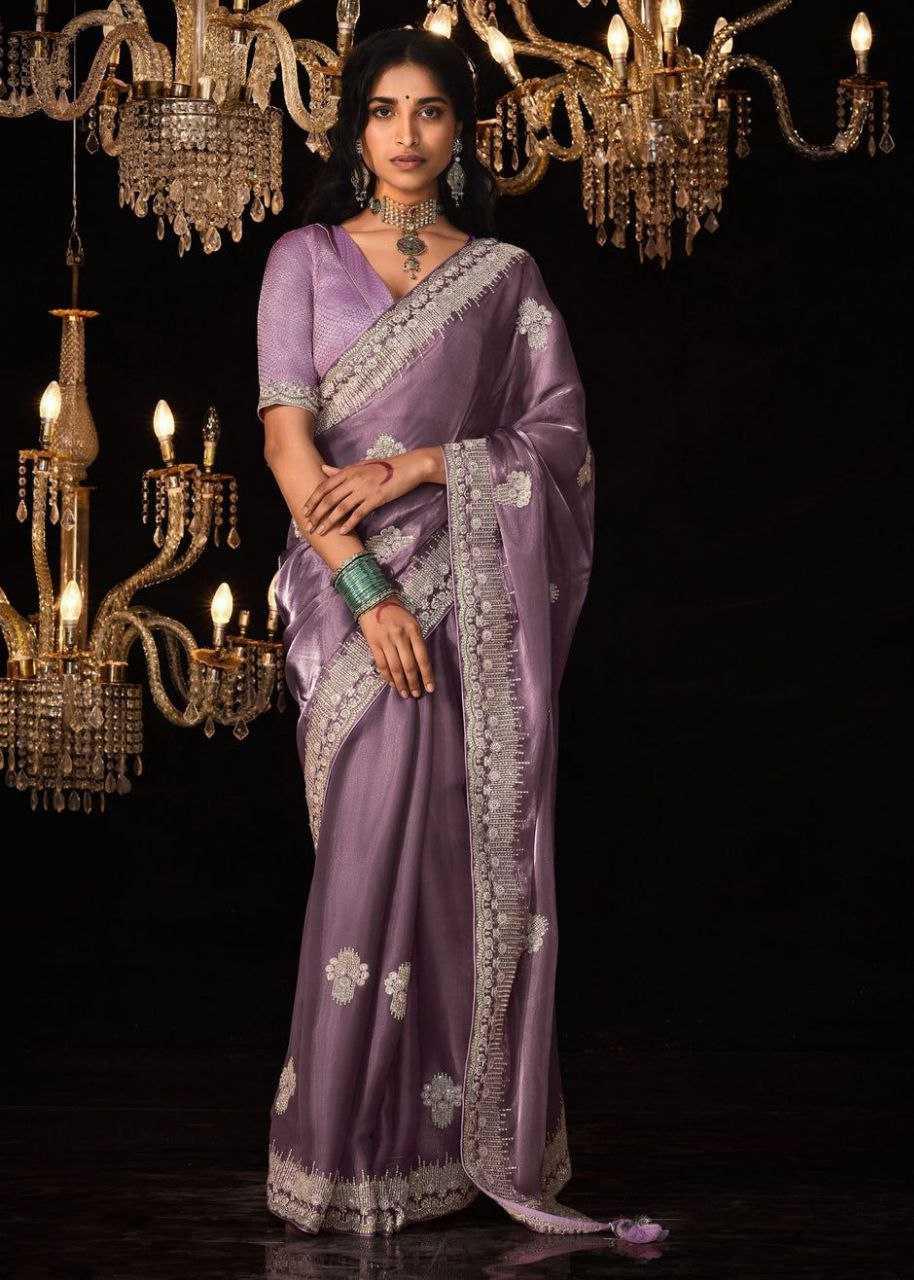 JIMMY CHOO PARTY WEAR SEQUENCE WORK ZARI BORDER SAREES