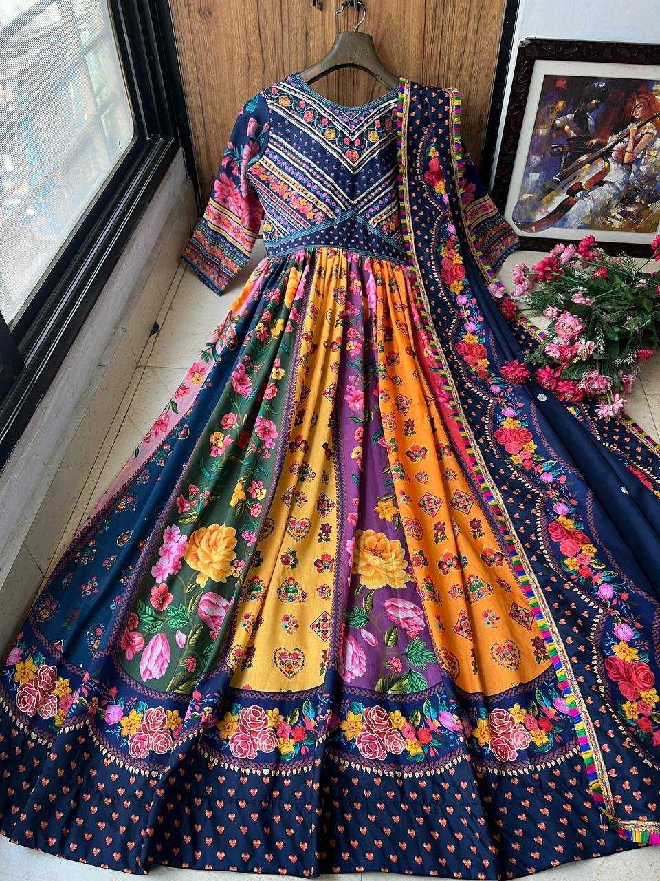 PRINTED FANCY ANARKALI LONG GOWNS