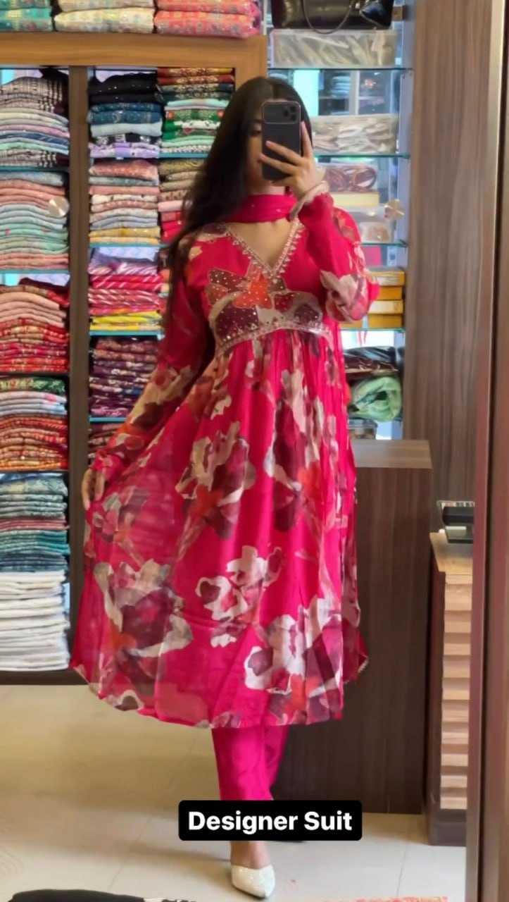 PRINTED ANCY ANARKALI LONG GOWNS