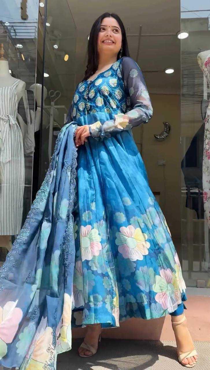 PRINTED FANCY ANARKALI LONG GOWNS