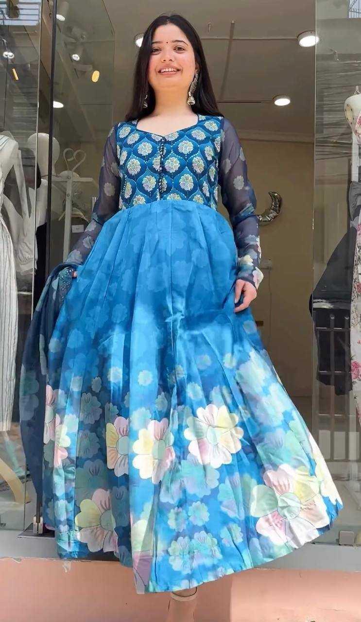 PRINTED FANCY ANARKALI LONG GOWNS