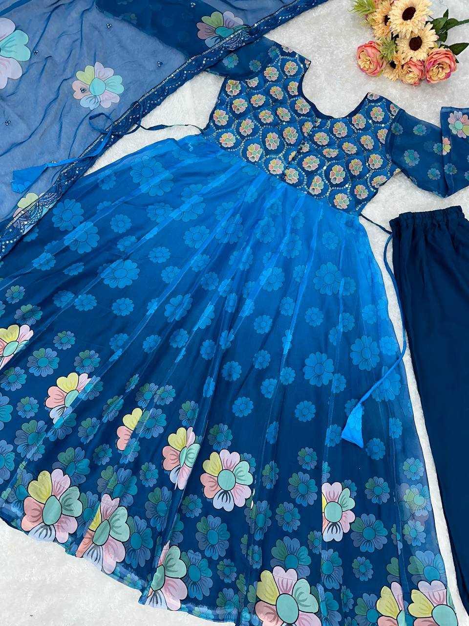 PRINTED FANCY ANARKALI LONG GOWNS