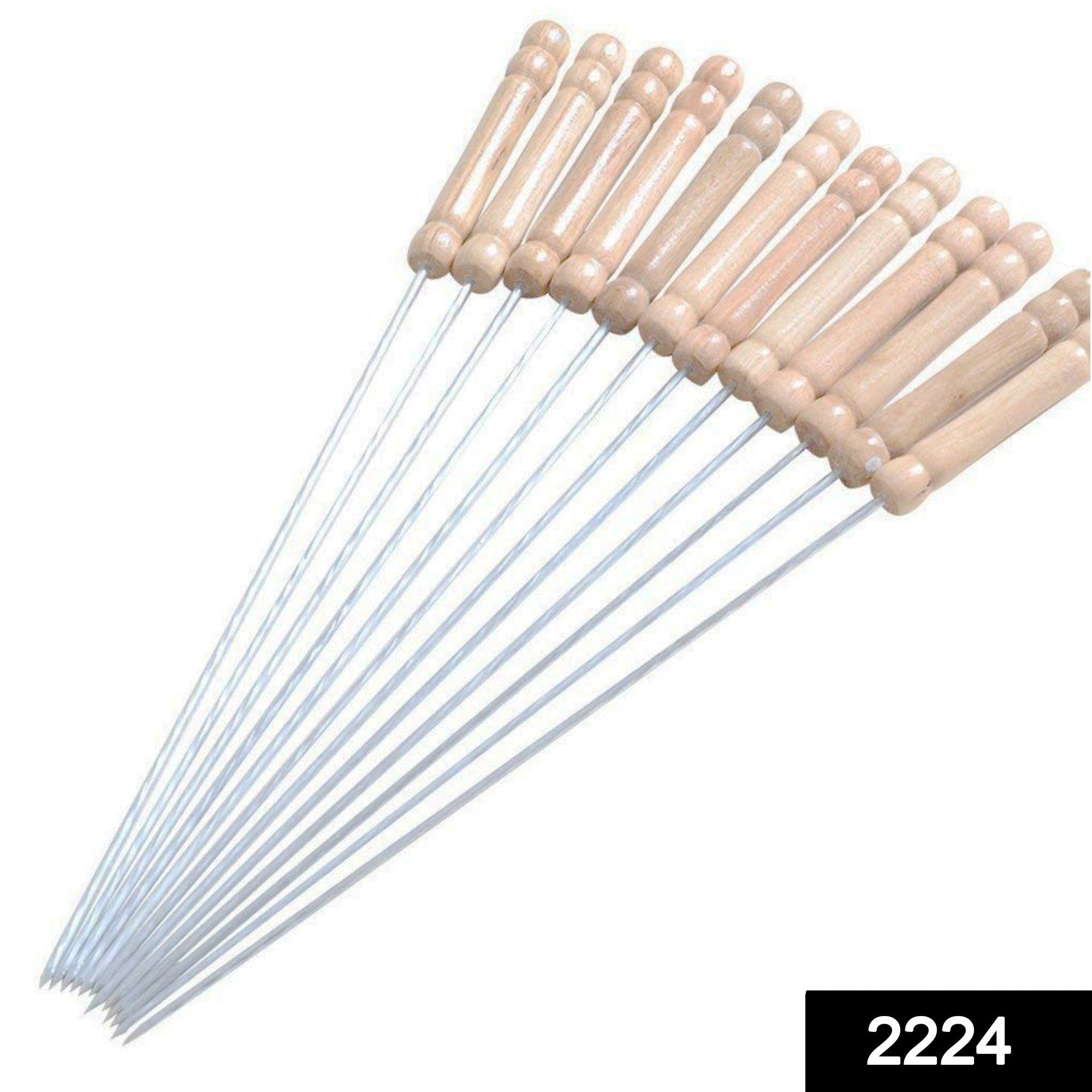 2224 Bbq Tandoor Skewers Grill Sticks For Barbecue (Pack Of 12)